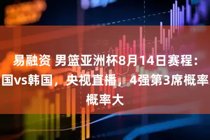易融资 男篮亚洲杯8月14日赛程：中国vs韩国，央视直播，4强第3席概率大