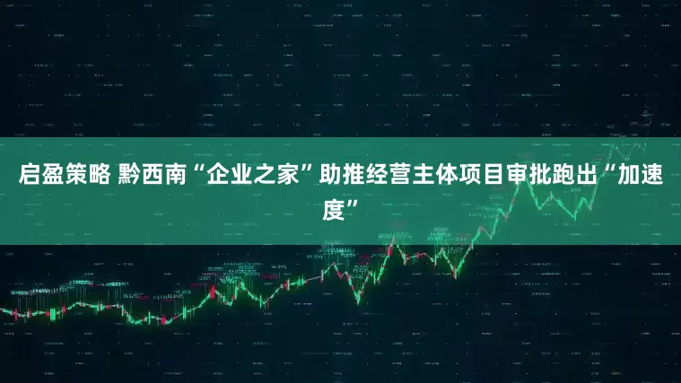 启盈策略 黔西南“企业之家”助推经营主体项目审批跑出“加速度”